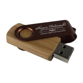 USB FLASH DRIVE- 16GB BAMBOO SWIVEL 2.0. USB FLASH DRIVE- 16GB BAMBOO SWIVEL 2.0.